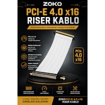 Zoko Pcı-e 4.0 X16 Riser Kablo Beyaz