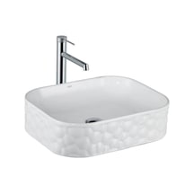 Lena - Tezgah Üstü Porselen Lavabo Parlak Beyaz - Ey-4709- Beyaz