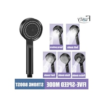 Yüksek Basınçlı El Duşu - 5 Fonksiyonlu Kaliteli Duş Başlığı Açık Bej