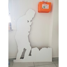 Ahşap Atatürk Silueti Beyaz