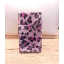 Nesgıft Pembe Leopar Swarovski Taşlı Kalın Sigara Kutusu