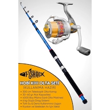 Hobi Kıyı Olta Takımı - 270cm 30-60gr Kamış + 3000'lik Olta Makinesi Xb4+bl300