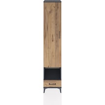 Hyperion Dolap 6 Raflı Tek Çekmeceli Tek Kapaklı 44x44x221 Antrasit-çam Antrasit