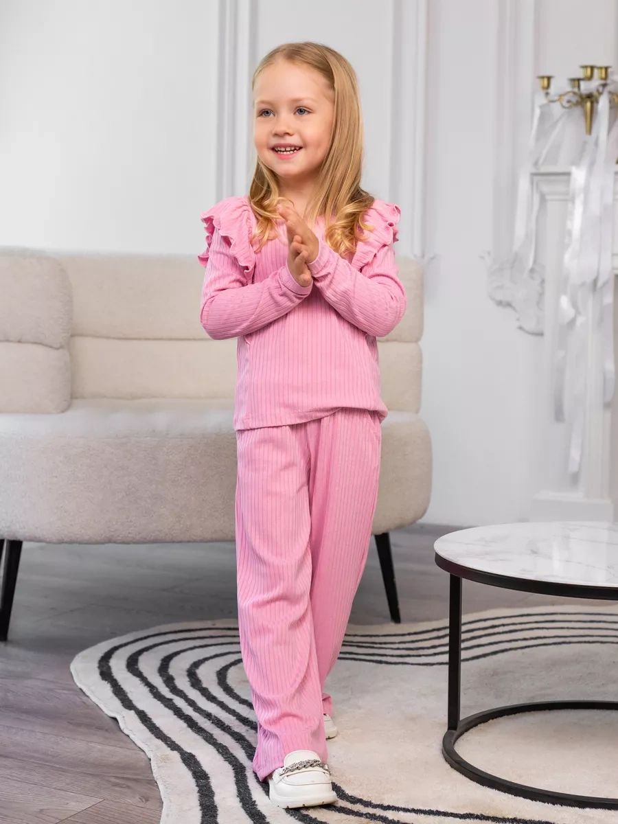 Nika Boo Şık Pantolon Takım Kıyafet Çift Seti 241287267 Pembe