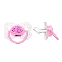 Hanymish Pembe Şeffaf Kelebek Emzik 0-6 Ay Pembe