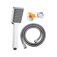 Ahlez Arya Duş Başlığı + Vakumlu Mafsal + Pvc Duş Hortumu Duş Set Krom