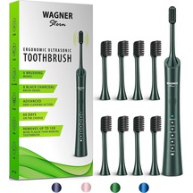 Wagner Stern Ultrasonik Beyazlatma 8 Fırça Başlıklı Diş Fırçası - Yeşil