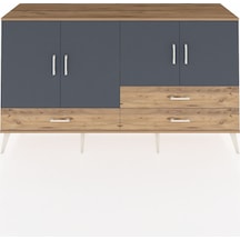 Hyperion Konsol 5 Raflı 3 Çekmeceli 4 Kapaklı 176x44x99 Çam-antra Çam-antrasit/çam