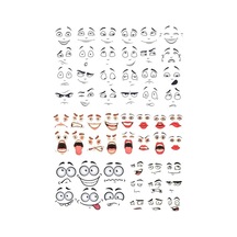 Yüz İfadeleri Sticker Set 50 Parça Telefon, Tablet, Defter, Laptop Sticker