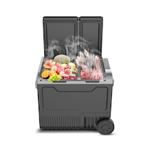 Araç Buzdolabı 45 Litre Çift Bölmeli 12v - 24v Ve 220v İle Çalışabilir