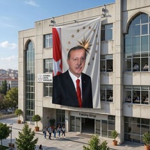 Recep T. Erdoğan Bayrağı 140gr Premium Raşel Kumaş 6x9 Metre Diğer