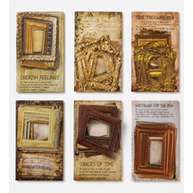 Nostaljik Çerçeve Scrapbook Süsleme Kağıt Seti