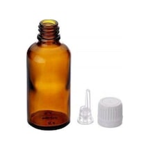 20 Adet Damlalıklı İçten Amber Cam Şişe 100Ml