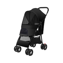 Eurodog - 378 - Katlanabilir Köpek Arabası Siyah - Spt-gld - 67x47x98 Cm