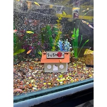 Sushi Evi - Akvaryum Dekoru - Kahverengi