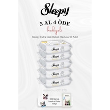 Sleepy Extra Islak Bebek Havlusu 90 Adet 5 Al 4 Öde Ve Rosie Pamuk