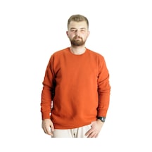 Mode Xl Büyük Beden Erkek Sweat Bis. Yaka Basic 20131 Tarçın 001