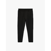Koton Beli Lastikli Cepli Jogger Spor Eşofman Altı Siyah 6sam40011nk Siyah