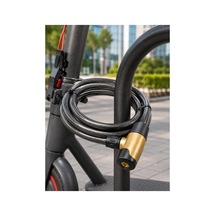 Ers24 Mm Kalın Çelik Halatlı Motosiklet Ve Bisiklet Kilidi 200 Cm Anahtarlı Güvenlik Kilidi Diğer