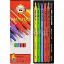 Koh-I-Noor Progresso Kuru Boya Kalemi 6Lı Set