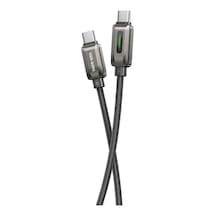 Ven-dens Dc14cc 100 W Pd Type-c To Type-c Hızlı Şarj Ve Veri Kablosu, 1 Metre, Örgü Kaplama, Siyah