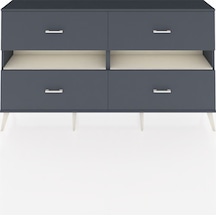 Arges Konsol 2 Raflı 4 Çekmeceli 176x30x99 Antrasit-aytaşı/antrasit Aytası/antrasıt - Antrasıt