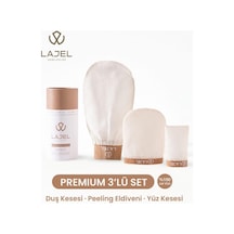 Lajel Premium 3'lü Set Beyaz Duş Kesesi