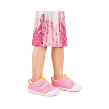 Kiko Kids Textile Cırtlı Kız Bebek Spor Ayakkabı Pembe