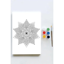 Mandala Tuval Kanvas Tablo Boyama Hobi Seti 50x70cm -
