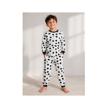 Uğur Bebe Mini World %100 Pamuk Erkek Çocuk Pijama Takımı Koyu Yeşil Big Smile Desenli Sıfır Yaka Yumuşak Dokulu 2'li Set Koyu Yeşil Koyu Yeşil