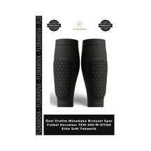 Özel Üretim Müsabaka Bireysel Spor Futbol Koruması Tkm-300-m-siyah Elite Soft Tekmelik