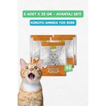 5li Set - Kedi Kumu Koku Giderici Bebek Pudrası Kokulu 25gr X 5