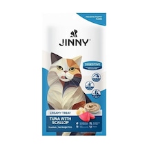 Jinny Creamy Digestive Hasas Sindirim İçin Ton Balıklı Ve Deniz Taraklı Kedi Ödül Sı 5x15 Gr