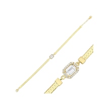 Baget Altın Bileklik Ezme Zincir 18-22 Cm N11.24786 Sarı Altın