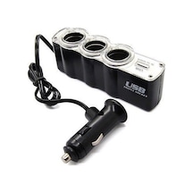 3 Port + 1 USB Oto Araç Çakmaklık Çoğaltıcı Çoklayıcı