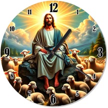 Çoban İsa Mesih Baskılı Duvar Saati