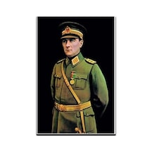 Zc Bayrak Siyah Atatürk Üniformalı Portre Raşel Dijital Baskı Bayrak 100 X 150 Cm 7/8 Yaş