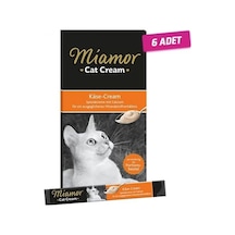 6 ADET - Miamor Cream Peynirli Sıvı Kedi Ödülü 5x15 Gr