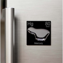 Mercury Cıva Elementi Buzdolap Magneti 9x9 Cm