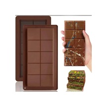Meşhur Dubai Çikolatası Kalıbı Silikon - Büyük Tablet Çikolata Mum Kek Kalıbı Pasta Kalıbı Diğer