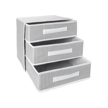 Üç Bölmeli Çekmece - Gri 4401 Renkli