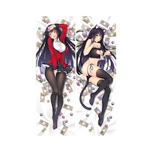 Anime Yumeko Yabami Desenli Çift Yön Baskılı Sarılma Yastığı Hugging Pillow Çok Renkli