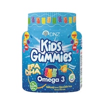 Dnz Kids Gummies Omega 3 Balık Yağı İçeren Çiğnenebilir Portakal Aromalı Takviye Edici Gıda 60 Gumies