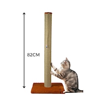 82cm Lüx Tırmalama Tahtası Catnipli Jüt Tırmalama Turuncu Minder Yüzey
