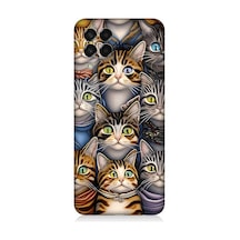 Samsung Galaxy M33 Uyumlu Silikon Kılıf Sevimli Kediler