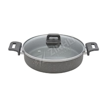 2 Adet Mehtap Granit Karnıyarık Tenceresi 24 Cm Gri 024062 Çok Renkli