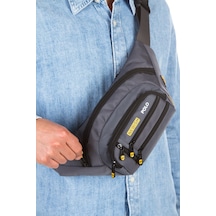 Newish Polo Erkek Usb Kulaklık Çıkışlı Crossbody Çapraz Göğüs Omuz Ve Bel Çantası New328 Gri