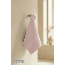 Pudra Greek El Havlusu - 50x90 Cm, 225 Gr, %100 Pamuk, Spa Ve Otel Havlusu, Günlük Kullanıma Uygun Pudra