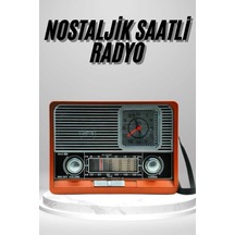 Nostaljik Vintage Radyo Taşınabilir Bluetooth Bağlantılı Hoparlör Radyo -