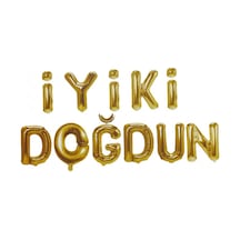 Folyo Balon Iyiki Doğdun Set Gold